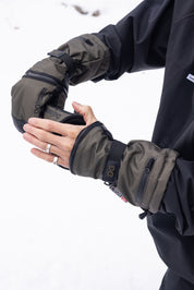 Quartz Mitt Long Cut - Military / Black